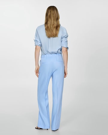 Mango Pure Linen Elastic Waist Trousers