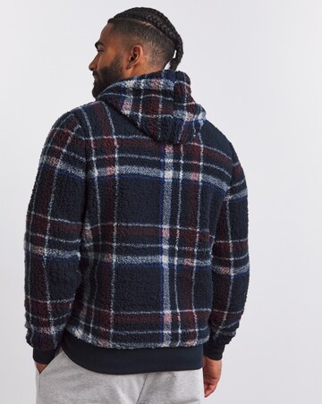 Borg Check Fleece Lounge Hoodie