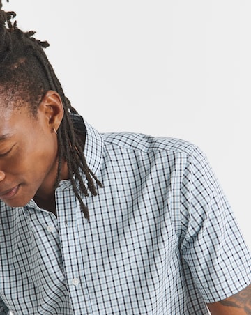 Short Sleeve Check Oxford Shirt Long