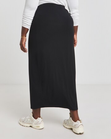 Black Jersey Tube Maxi Skirt