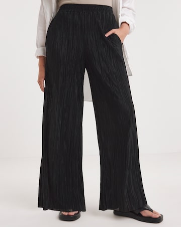 Plisse Full Length Trousers