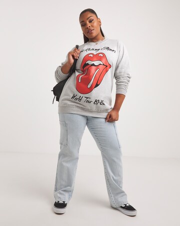 Grey Marl The Rolling Stones License Regular Fit Sweatshirt