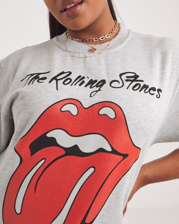 Grey Marl The Rolling Stones License Regular Fit Sweatshirt