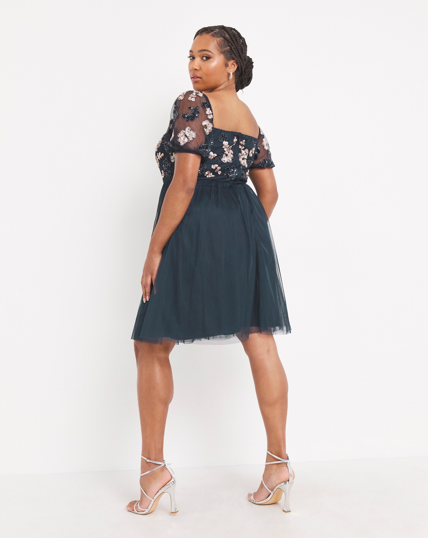 Maya Floral Embellished Mini Dress Crazy Clearance