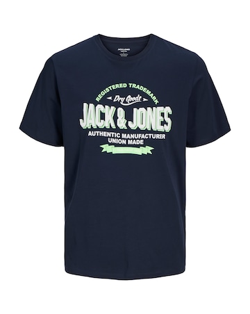 Jack & Jones Short Sleeve Logo T-Shirt - Dark Navy