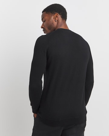 Lyle & Scott Black Classic Cotton Merino Jumper
