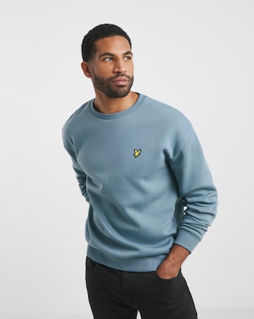 Lyle & Scott Mist Blue Oversized Crew Sweat