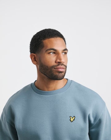 Lyle & Scott Mist Blue Oversized Crew Sweat