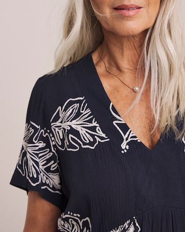 Julipa Textured Crinkle Printed Blouse