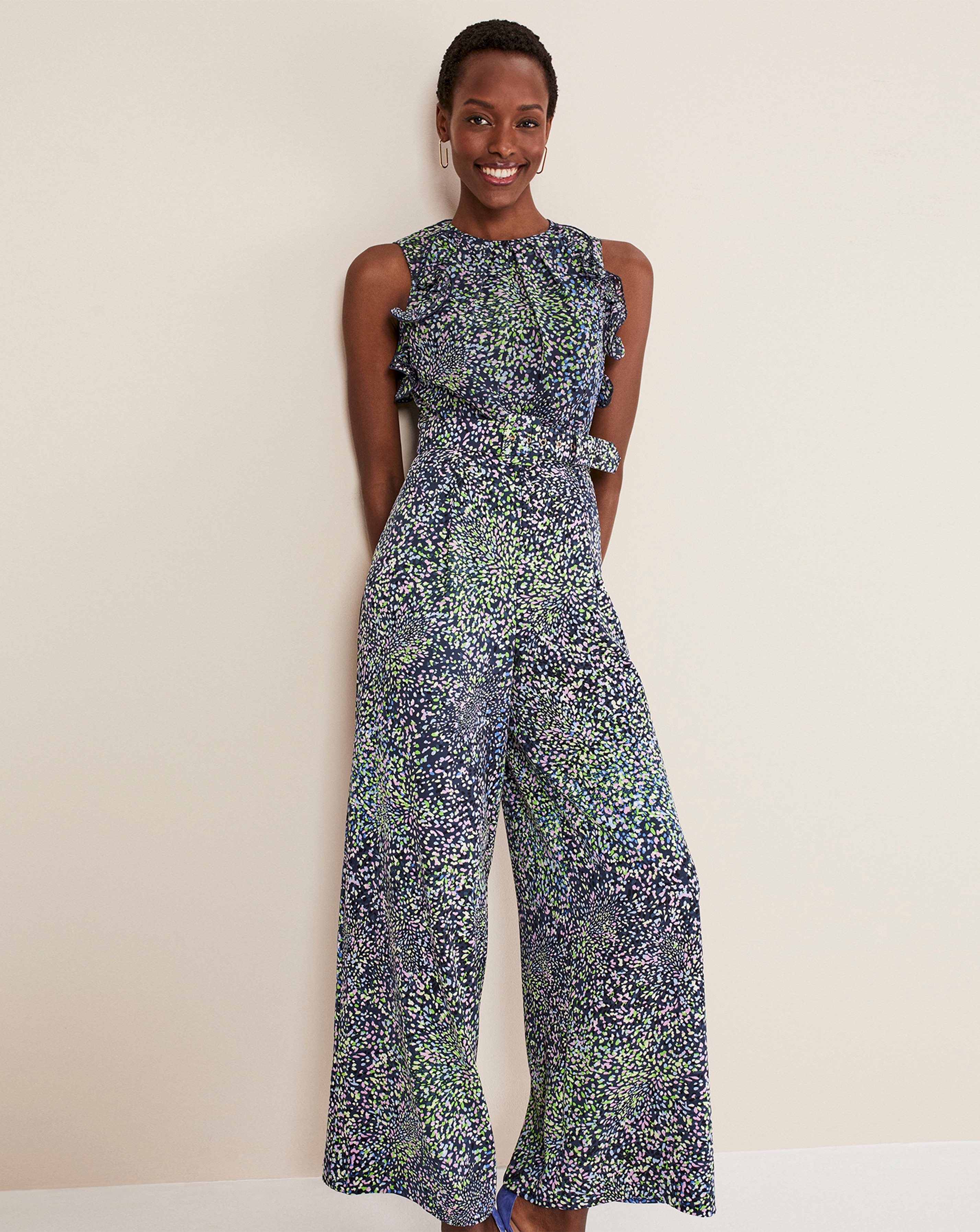 Phase Eight Maggie Ruffle Printed Jumpsuit | Crazy Clearance Phase Eight Maggie Ruffle Printed Jumpsuit | Crazy Clearance