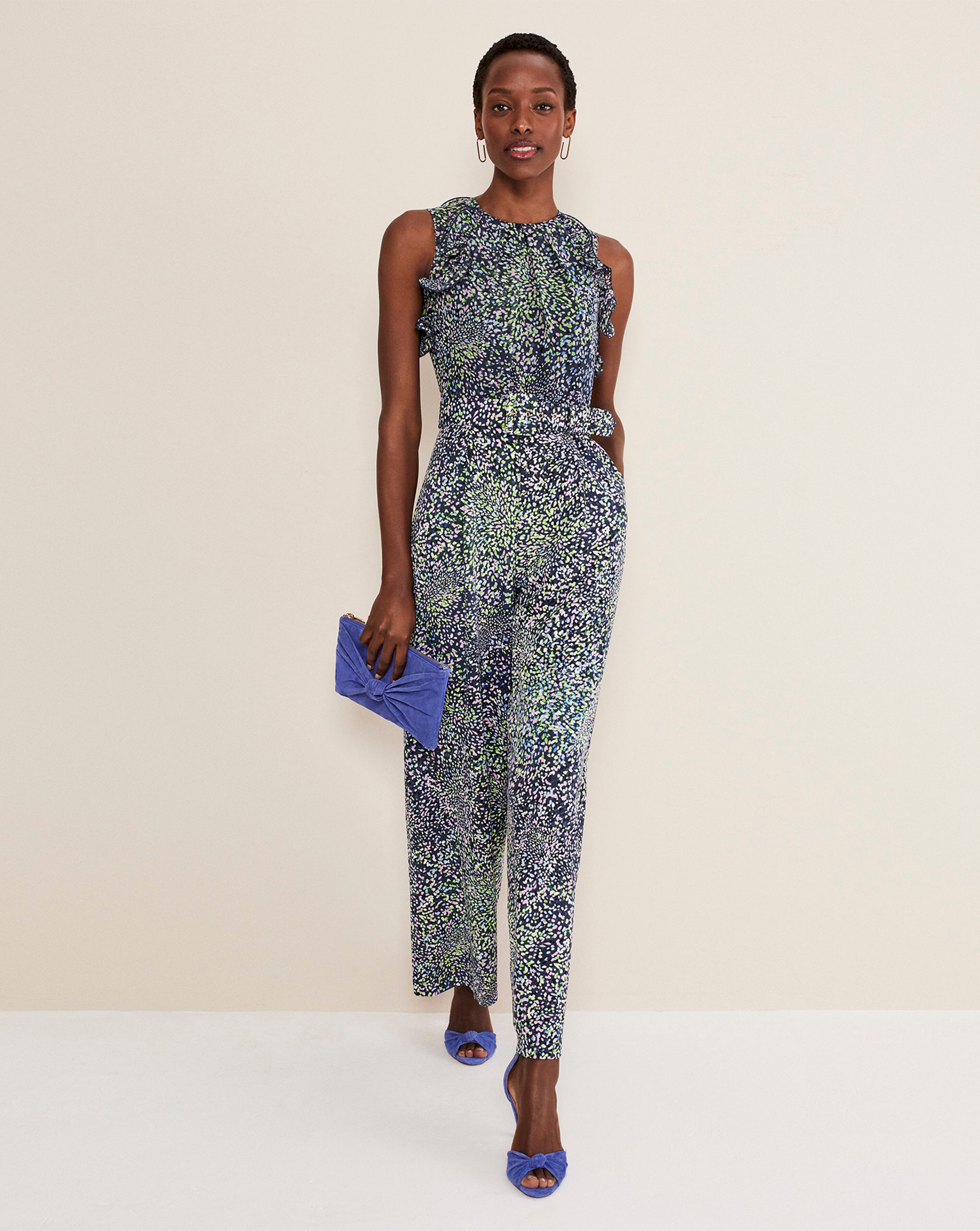 【PHASE EIGHT】Millicent Print Jumpsuit ジャンプスーツ PHASE EIGHT Millicent Print Jumpsuit in Multi-Coloured