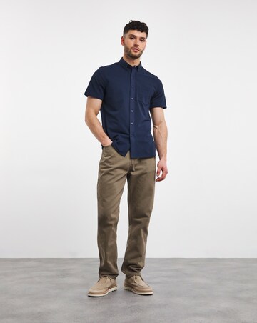 Short Sleeve Button Down Pique