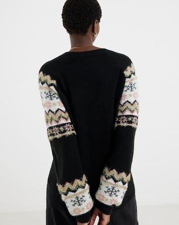 Black Fairisle Tinsel Jumper
