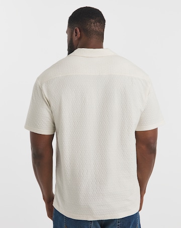 Jack & Jones Premium Blaleo Textured Resort Shirt - Cream