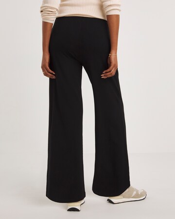 2 Pack Black Jersey Wide Leg Trousers