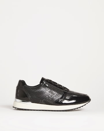 Cushion Walk Lace Trainer With Side Zip EEE Fit