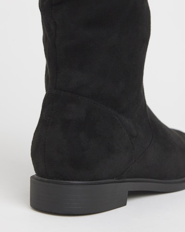 Pebble Knee High Ruched Boots - Standard Fit (D) & Standard Calf