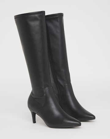 Symphony Heeled Knee High Sock Boots - Standard Fit (D) & Standard/Curvy Calf