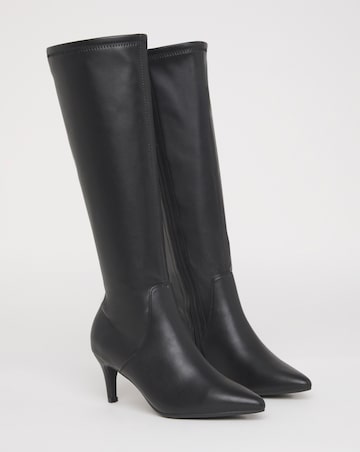 Symphony Heeled Knee Boots - Extra Wide Fit (EEE) Super Curvy/Curvy Plus Calf