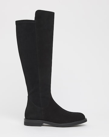 Liv Knee High Suede Riding Boots - Wide Fit (E) & Curvy Calf