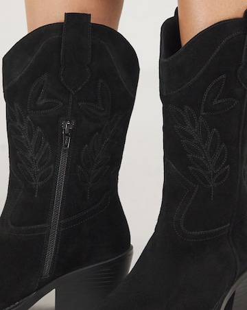 Bobbie Calf Western Boots Suede Extra Wide EEE Fit Standard Calf