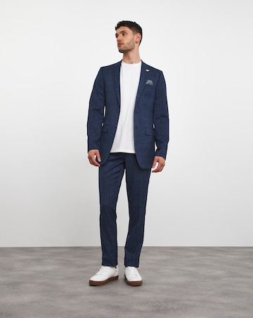 Jonny Navy Check Suit Jacket