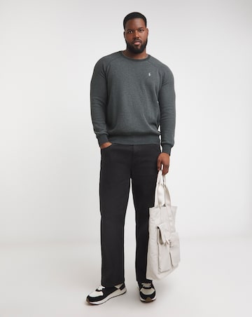 Polo Ralph Lauren Charcoal Cotton Crew Jumper