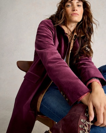 White Stuff Karla Velvet Coat