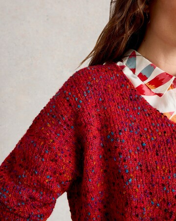 White Stuff Textured V Neck Jumper