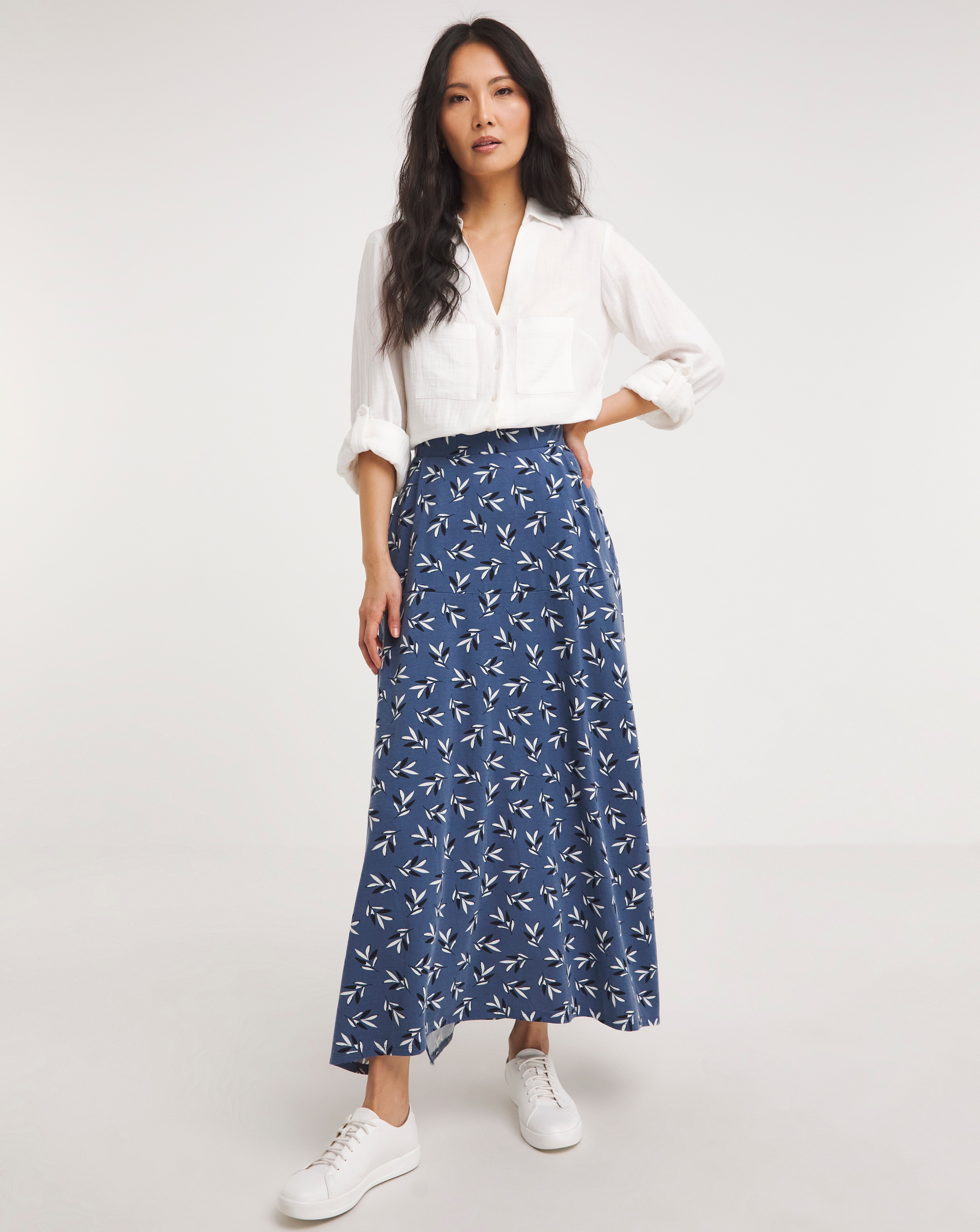スカート Printed Stretch Jersey Skirt a07py218705w.jpg
