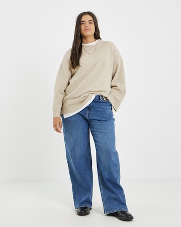 Cosy Yarn Oatmeal Crew Neck Jumper