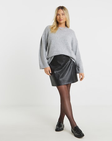 Cosy Yarn Grey Marl Crew Neck Jumper