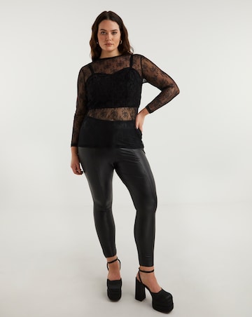 Black Lace Corset Top
