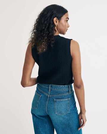 Nobody's Child Black Crew Neck Knitted Rib Tank