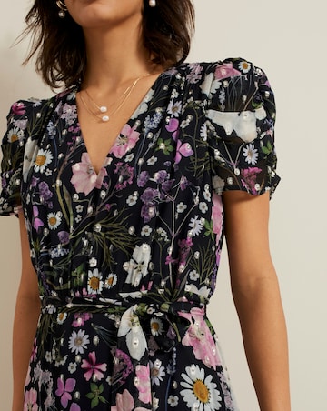Phase Eight Azalea Print Fil Coupe Dress
