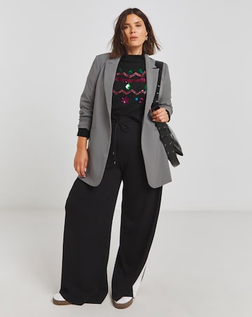 Black Sequin Fair Isle Christmas Jumper