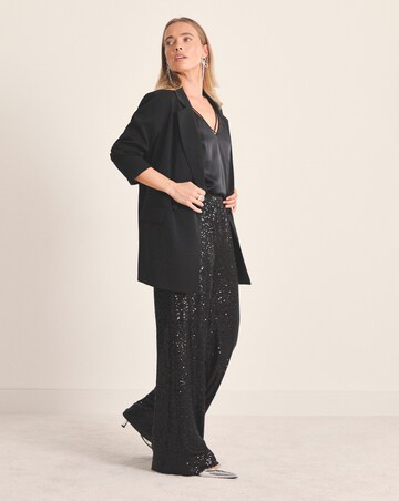 Simply Be Sequin Wide Leg Trousers