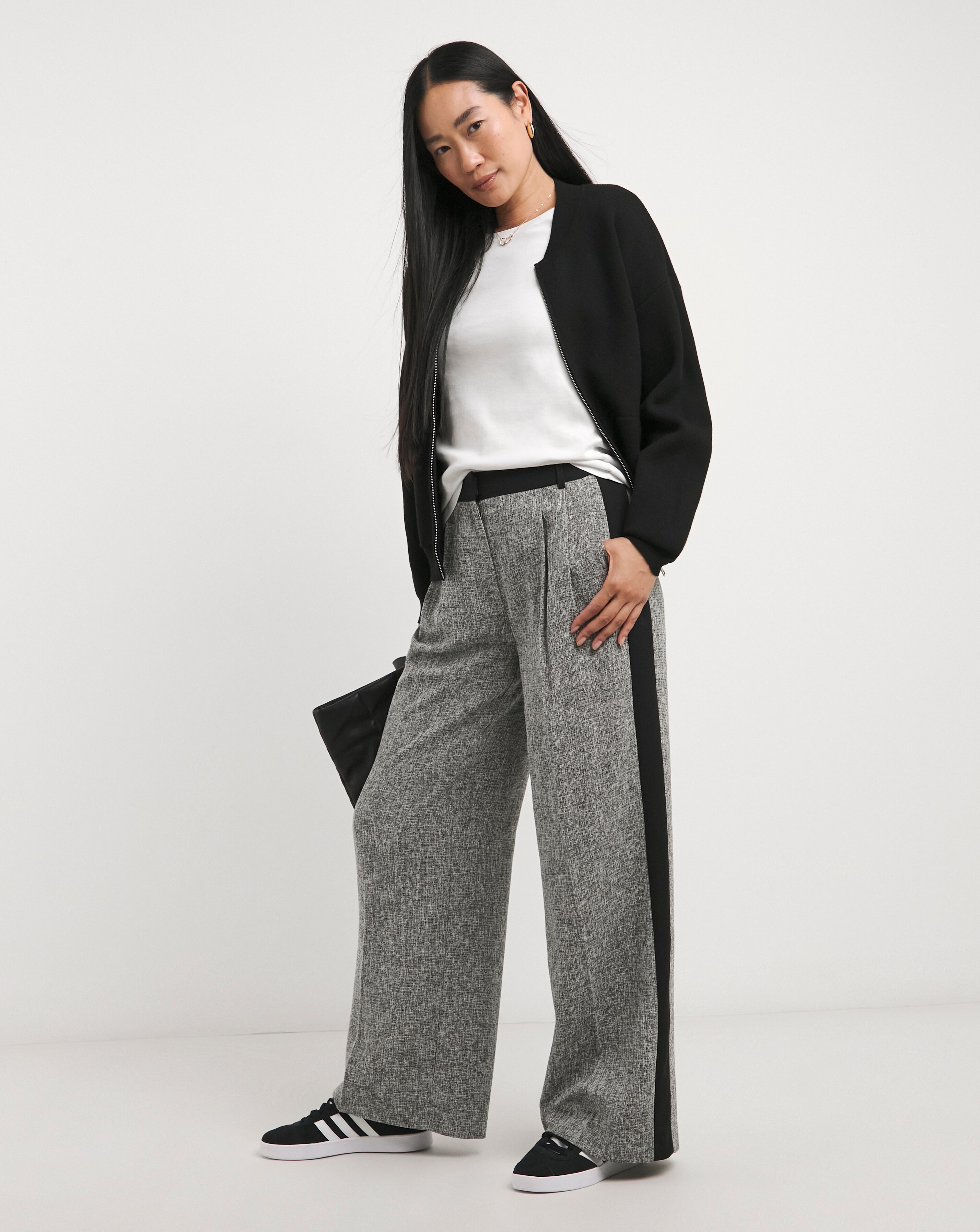 パンツ IBRIGU SS24 STRAIGHT TROUSER (11IB.808WF PINSTRIPE GREY) Nova 03Low Straight Suit Pants Grey Striped MADLADY