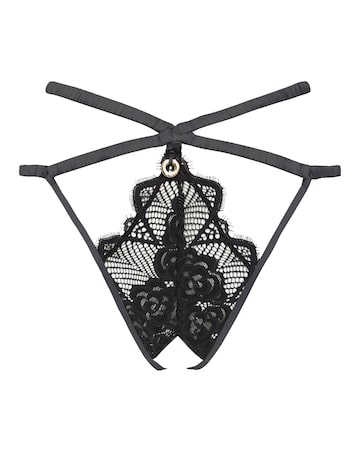 Simply Be Satin & Lace Crotchless Brief