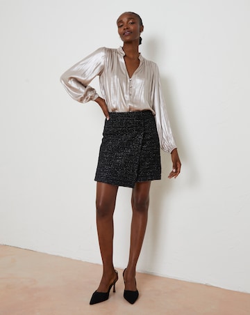 FatFace Lilly Metallic Skirt