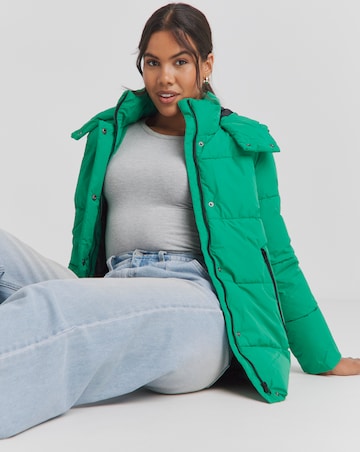 Green Mid Duvet Puffer Coat