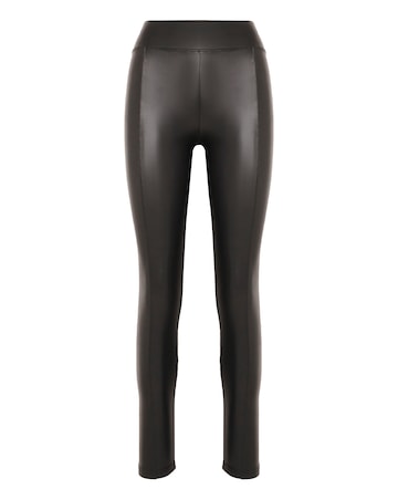 Ann Summers Seamed PU Leggings Black