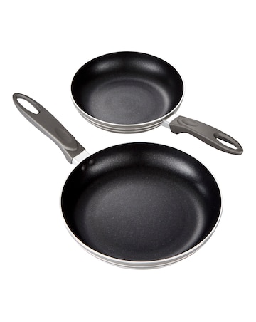Supreme Set of 2 Non Stick Metallic Frying Pans