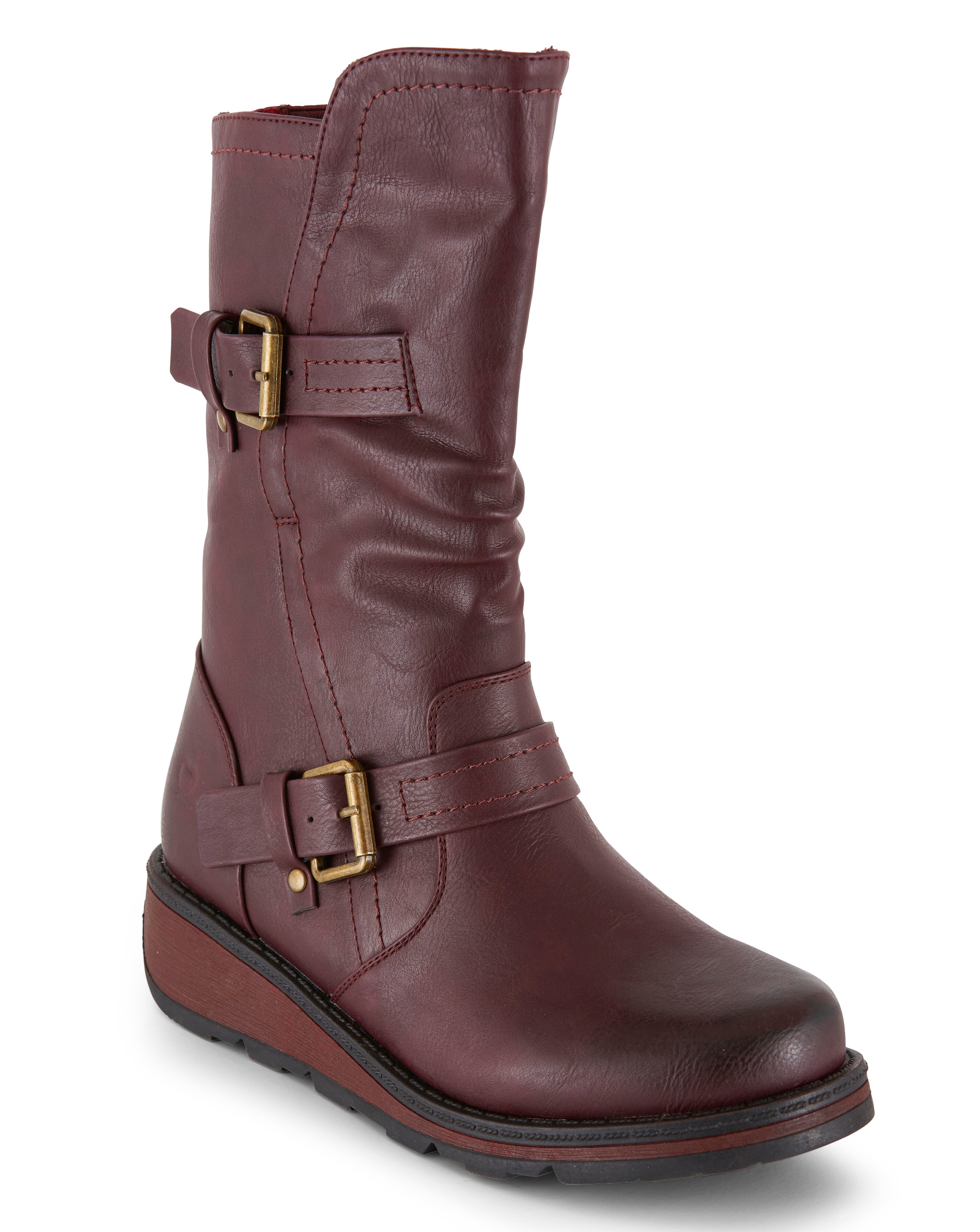 heavenly feet double buckle boots