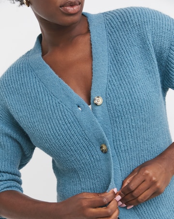 Ribbed Button Up Cardigan