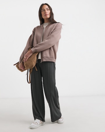 Cocoa Knitted Bomber