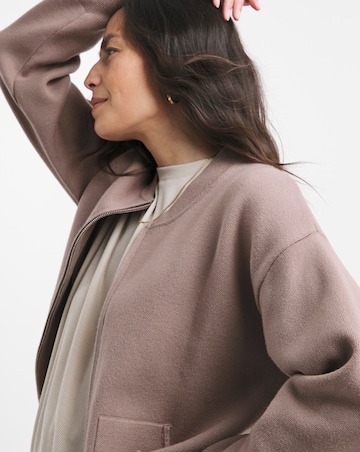 Cocoa Knitted Bomber