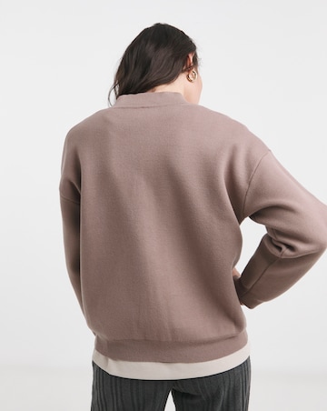 Cocoa Knitted Bomber