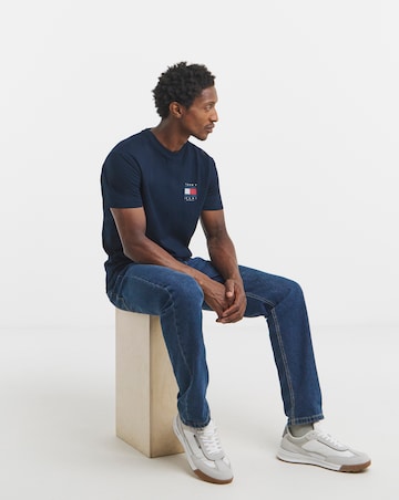 Tommy Jeans Short Sleeve Flag Backprint T-Shirt - Navy