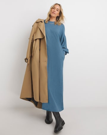 Textured Jersey Drop Shoulder Maxi Dress
